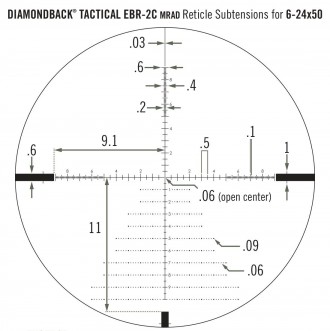 Оптический прицел Vortex Diamondback Tactical FFP 6-24x50 EBR-2C MRAD (DBK-10029. . фото 7