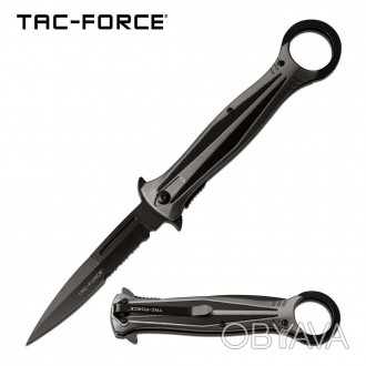 Нож Tac-Force TF-986GY
Подпружиненный складной нож с лайнерным замком и открытие. . фото 1