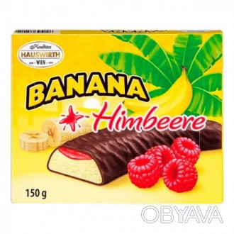 Суфле в шоколаді Hauswirth Banana Plus Himbeere 150 г — це вишукані ласощі з ніж. . фото 1