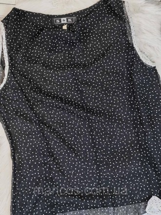 Женский летний костюм S&К блуза и юбка чорного цвета в белый горох 
Состояние: б. . фото 4