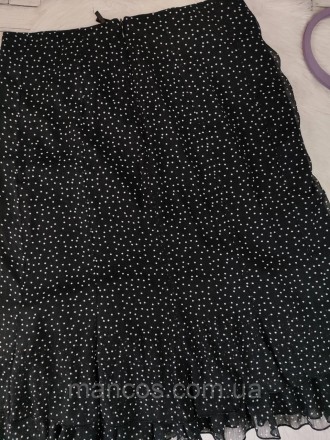 Женский летний костюм S&К блуза и юбка чорного цвета в белый горох 
Состояние: б. . фото 10