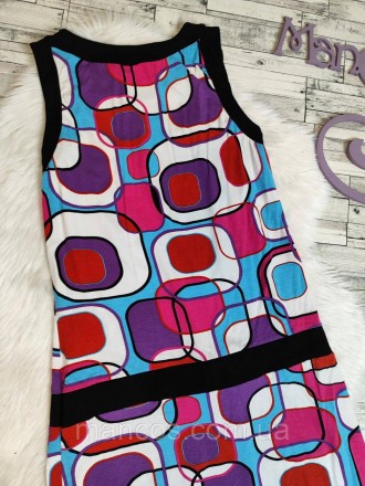 Женское летнее платье Bodyflirt разноцветное с абстрактным принтом трикотаж 
Сос. . фото 6