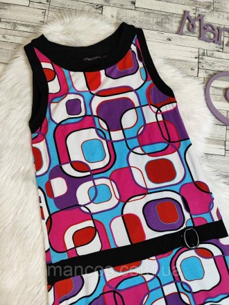 Женское летнее платье Bodyflirt разноцветное с абстрактным принтом трикотаж 
Сос. . фото 3