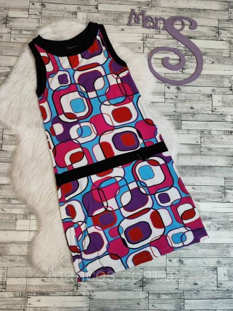 Женское летнее платье Bodyflirt разноцветное с абстрактным принтом трикотаж 
Сос. . фото 2