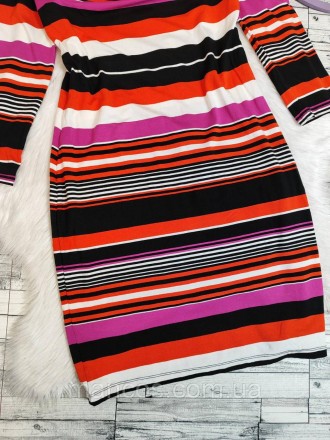 Женское платье Bodyflirt разноцветное в полоску трикотаж рукав три четверти 
Сос. . фото 4