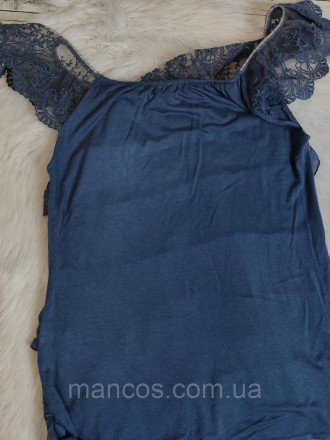 Женская летняя блуза синего цвета с оборками
Состояние: б/у, в отличном состояни. . фото 6