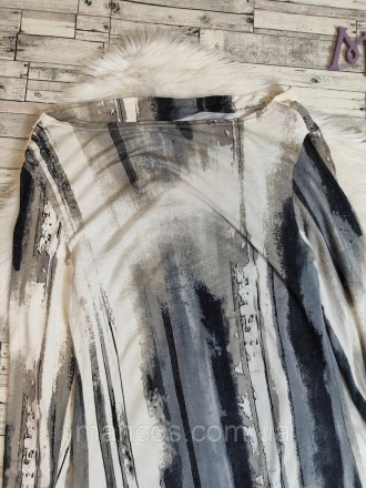 Женская блуза серого цвета с принтом трикотаж рукав три четверти 
Состояние: б/у. . фото 6