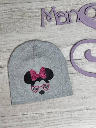 Детская шапка для девочки серая с Minnie mouse Минни Маус
Состояние: новое 
Разм. . фото 2
