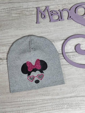 Детская шапка для девочки серая с Minnie mouse Минни Маус
Состояние: новое 
Разм. . фото 1