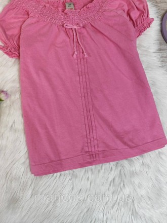 Детская футболка Tu для девочки розового цвета 
Состояние: б/у, в отличном состо. . фото 4