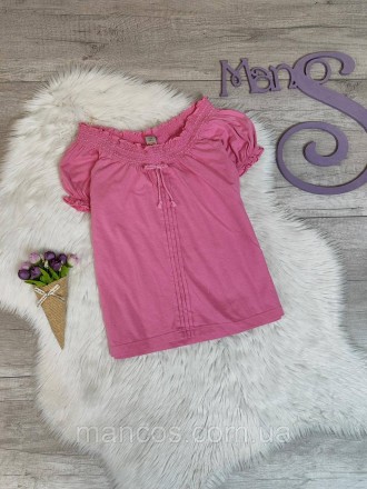 Детская футболка Tu для девочки розового цвета 
Состояние: б/у, в отличном состо. . фото 2