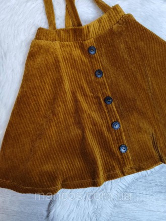 Детская вельветовая юбка с подтяжками Zara горчичного цвета 
Состояние: новое
Пр. . фото 5