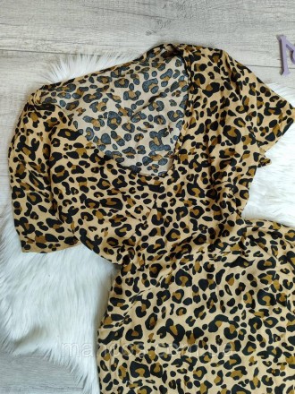 Женское летнее платье коричневого цвета с леопардовым принтом 
Состояние: б/у, в. . фото 3
