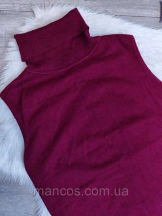 Женская жилетка Giorgio темно-малинового цвета 
Состояние: б/у, в отличном состо. . фото 3
