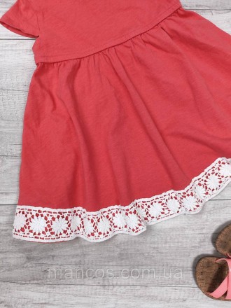 Летнее платье для девочки Nutmeg абрикосового цвета с кружевом 
Состояние: б/у, . . фото 7