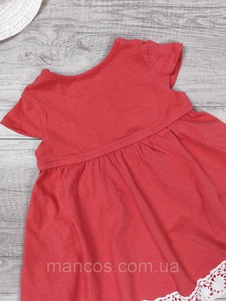 Летнее платье для девочки Nutmeg абрикосового цвета с кружевом 
Состояние: б/у, . . фото 6