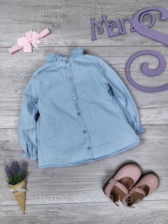 Туника для девочки Baby голубая тонкая джинсовая ткань 
Состояние: б/у, в отличн. . фото 4