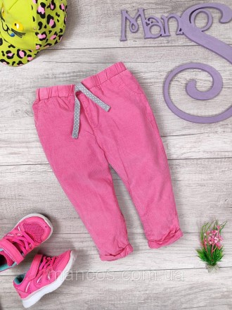 Вельветовые штаны для девочки розовые с хлопковой подкладкой 
Состояние: б/у, в . . фото 2