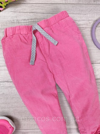 Вельветовые штаны для девочки розовые с хлопковой подкладкой 
Состояние: б/у, в . . фото 4