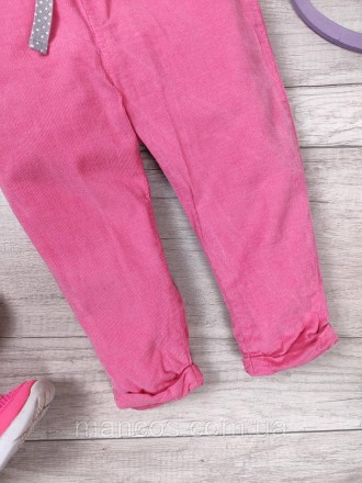 Вельветовые штаны для девочки розовые с хлопковой подкладкой 
Состояние: б/у, в . . фото 5