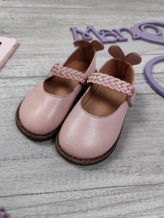 Туфли для девочки Baby розового цвета кожаные на липучке 
Состояние: б/у, в отли. . фото 5