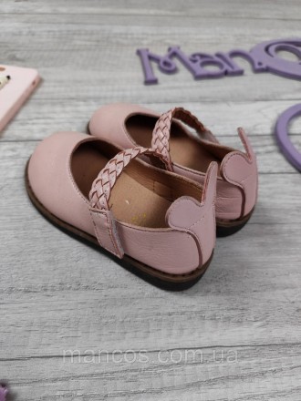 Туфли для девочки Baby розового цвета кожаные на липучке 
Состояние: б/у, в отли. . фото 4