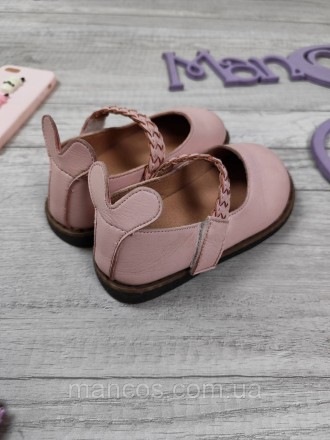 Туфли для девочки Baby розового цвета кожаные на липучке 
Состояние: б/у, в отли. . фото 6