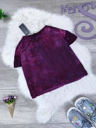 Объемная футболка для девочки New Look фиолетовая с надписью 
Состояние: новое
П. . фото 5
