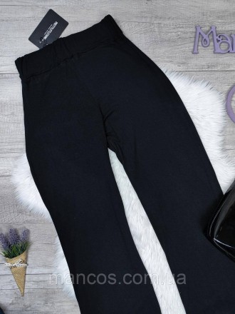 Женские стейчевые брюки Pretty little thing чёрные расклешённые 
Состояние: ново. . фото 6