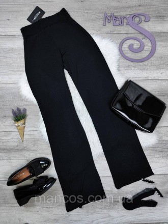 Женские стейчевые брюки Pretty little thing чёрные расклешённые 
Состояние: ново. . фото 5