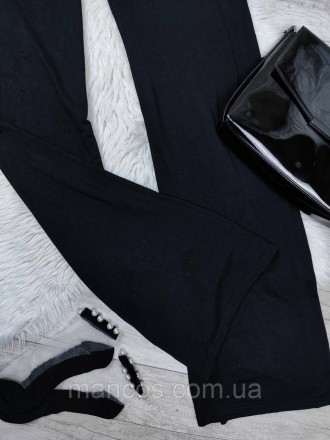 Женские стейчевые брюки Pretty little thing чёрные расклешённые 
Состояние: ново. . фото 4