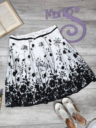 Женская юбка белая с цветочным принтом 
Состояние: б/у, в отличном состоянии
Раз. . фото 6