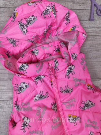 Стеганая жилетка для девочки Baby розовая с зебрами 
Состояние: б/у, в отличном . . фото 4