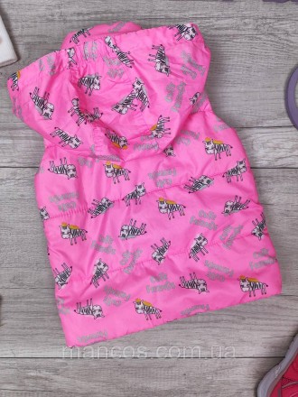 Стеганая жилетка для девочки Baby розовая с зебрами 
Состояние: б/у, в отличном . . фото 7