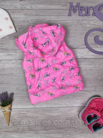 Стеганая жилетка для девочки Baby розовая с зебрами 
Состояние: б/у, в отличном . . фото 6