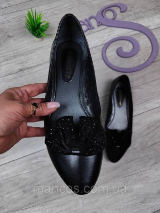 Женские черные туфли на маленьком каблуке Marinety со стразами 
Состояние: б/у, . . фото 6