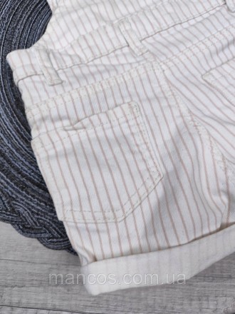 Детский джинсовый комбинезон шорты для девочки Primark белый в полоску 
Производ. . фото 8