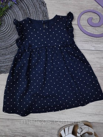 Детское платье без рукавов для девочки C&A Baby club темно-синего цвета в горох
. . фото 4