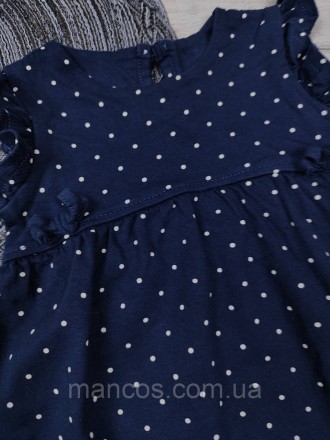 Детское платье без рукавов для девочки C&A Baby club темно-синего цвета в горох
. . фото 5