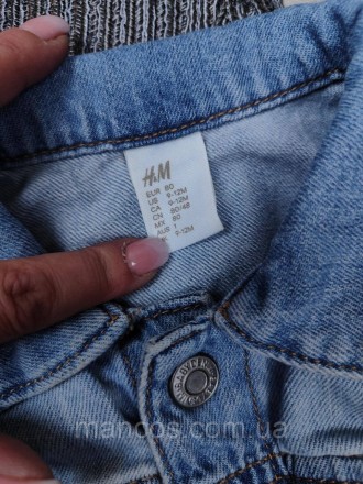 Детский джинсовый пиджак H&M синий 
Производитель: H&M 
Состояние: б/у, в идеаль. . фото 10