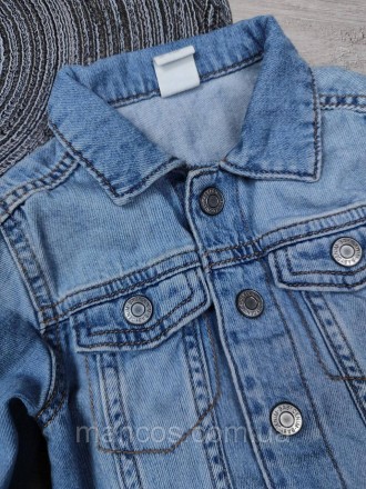 Детский джинсовый пиджак H&M синий 
Производитель: H&M 
Состояние: б/у, в идеаль. . фото 4