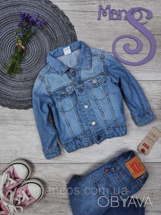 Детский джинсовый пиджак H&M синий 
Производитель: H&M 
Состояние: б/у, в идеаль. . фото 1