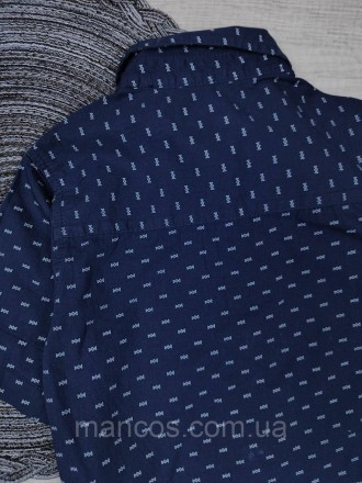 Детская рубашка с коротким рукавом для мальчика Minoti синяя с принтом 
Состояни. . фото 8