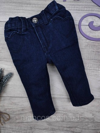 Детские джинсы для девочки H&M тёмно-синего цвета 
Состояние: б/у, в отличном со. . фото 3