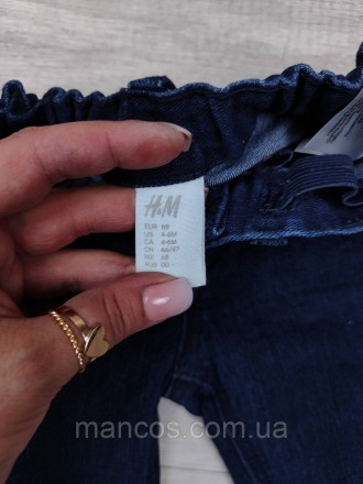 Детские джинсы для девочки H&M тёмно-синего цвета 
Состояние: б/у, в отличном со. . фото 10