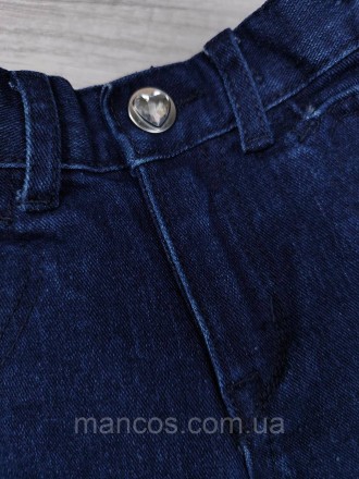 Детские джинсы для девочки H&M тёмно-синего цвета 
Состояние: б/у, в отличном со. . фото 5