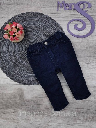 Детские джинсы для девочки H&M тёмно-синего цвета 
Состояние: б/у, в отличном со. . фото 2