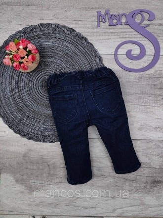 Детские джинсы для девочки H&M тёмно-синего цвета 
Состояние: б/у, в отличном со. . фото 7