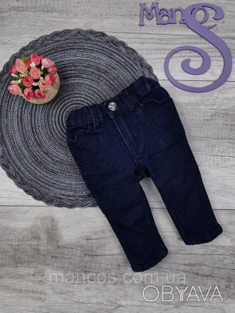 Детские джинсы для девочки H&M тёмно-синего цвета 
Состояние: б/у, в отличном со. . фото 1