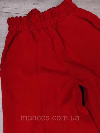 Женский красный объемный брючный костюм Karelle's блуза с длинным рукавом и кюло. . фото 10